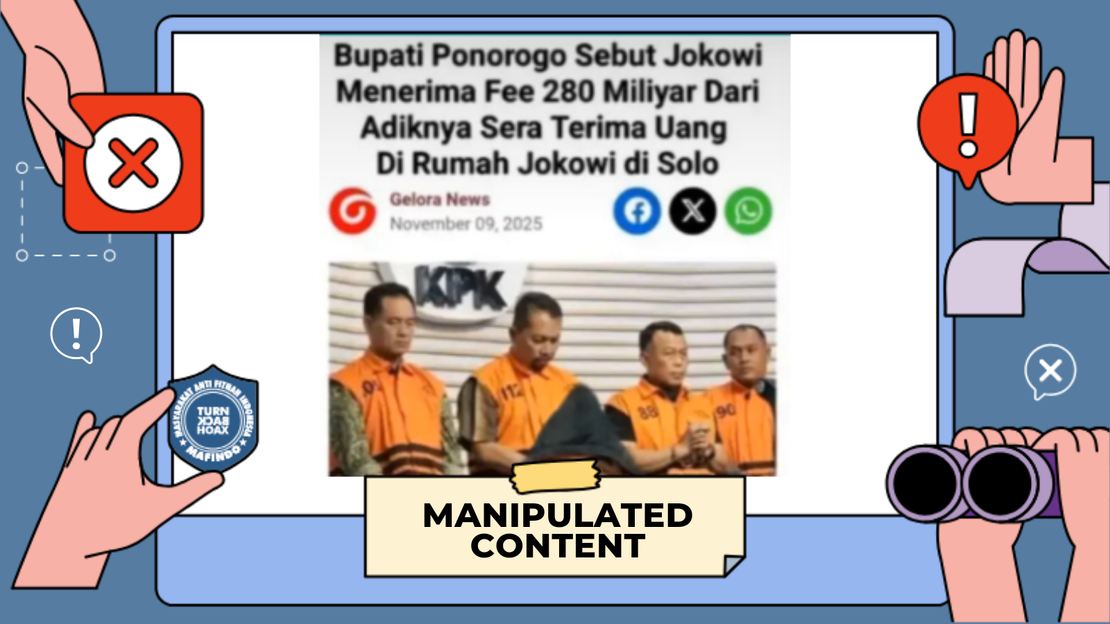 [SALAH] Bupati Ponorogo Sebut Jokowi Terima Fee Miliaran Rupiah