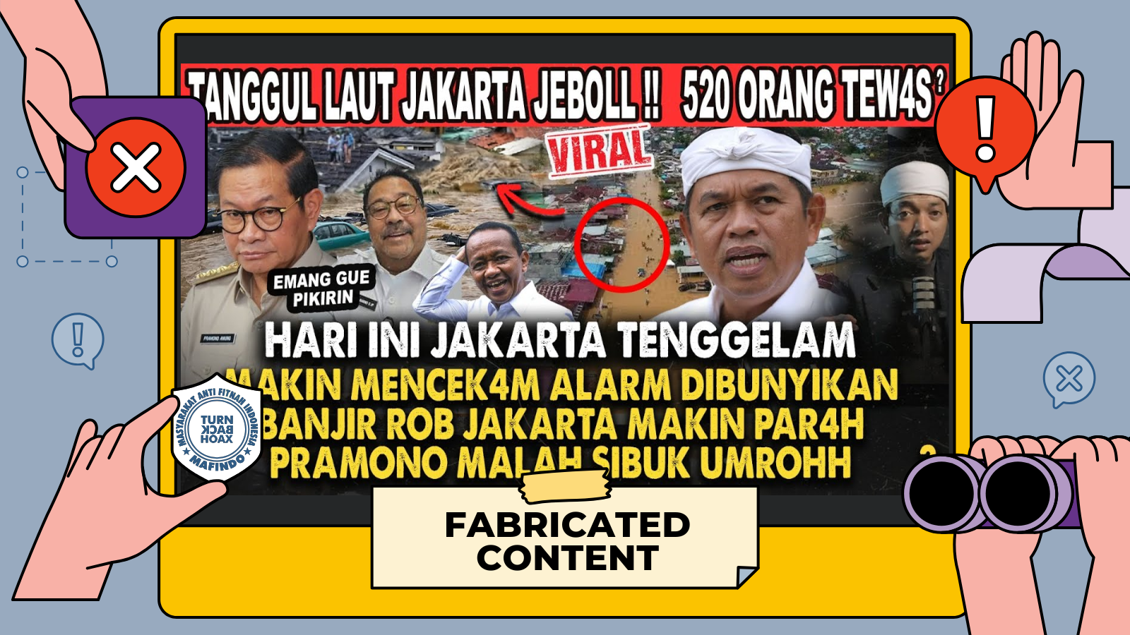 [SALAH] Ratusan Orang Tewas Imbas Jebolnya Tanggul Laut Jakarta