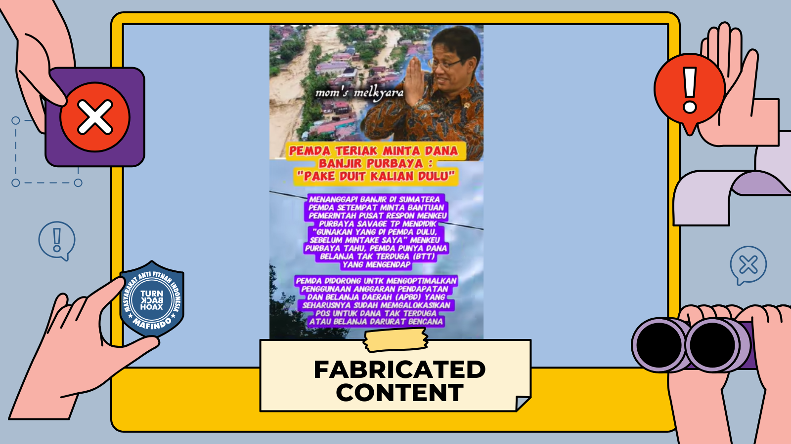 [SALAH] Pemda Teriak Minta Dana Banjir, Purbaya: Pakai Duit Kalian Dulu