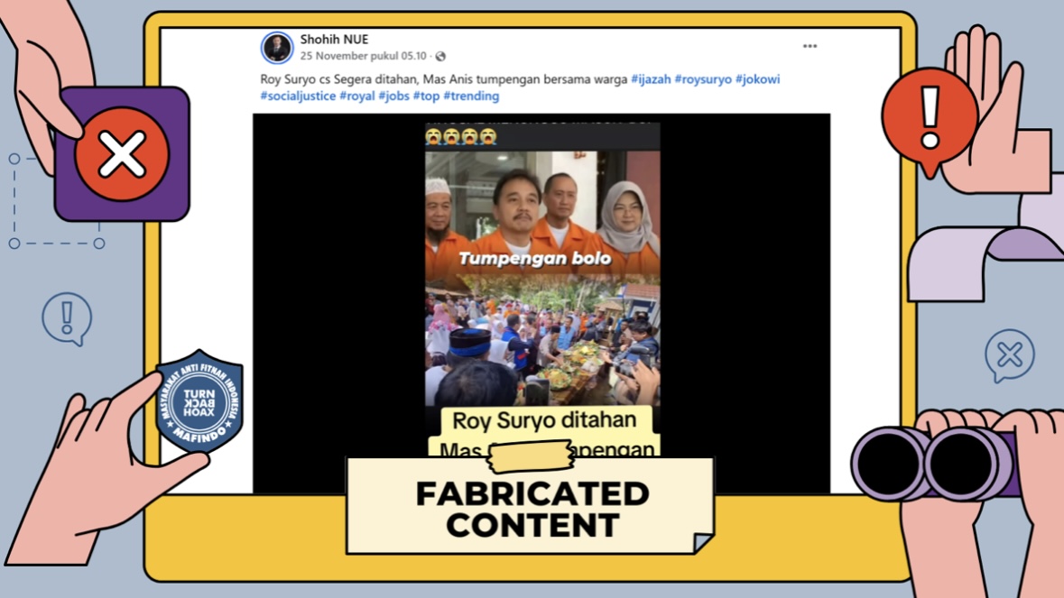 [SALAH] Anies Baswedan Tumpengan Usai Roy Suryo Ditahan