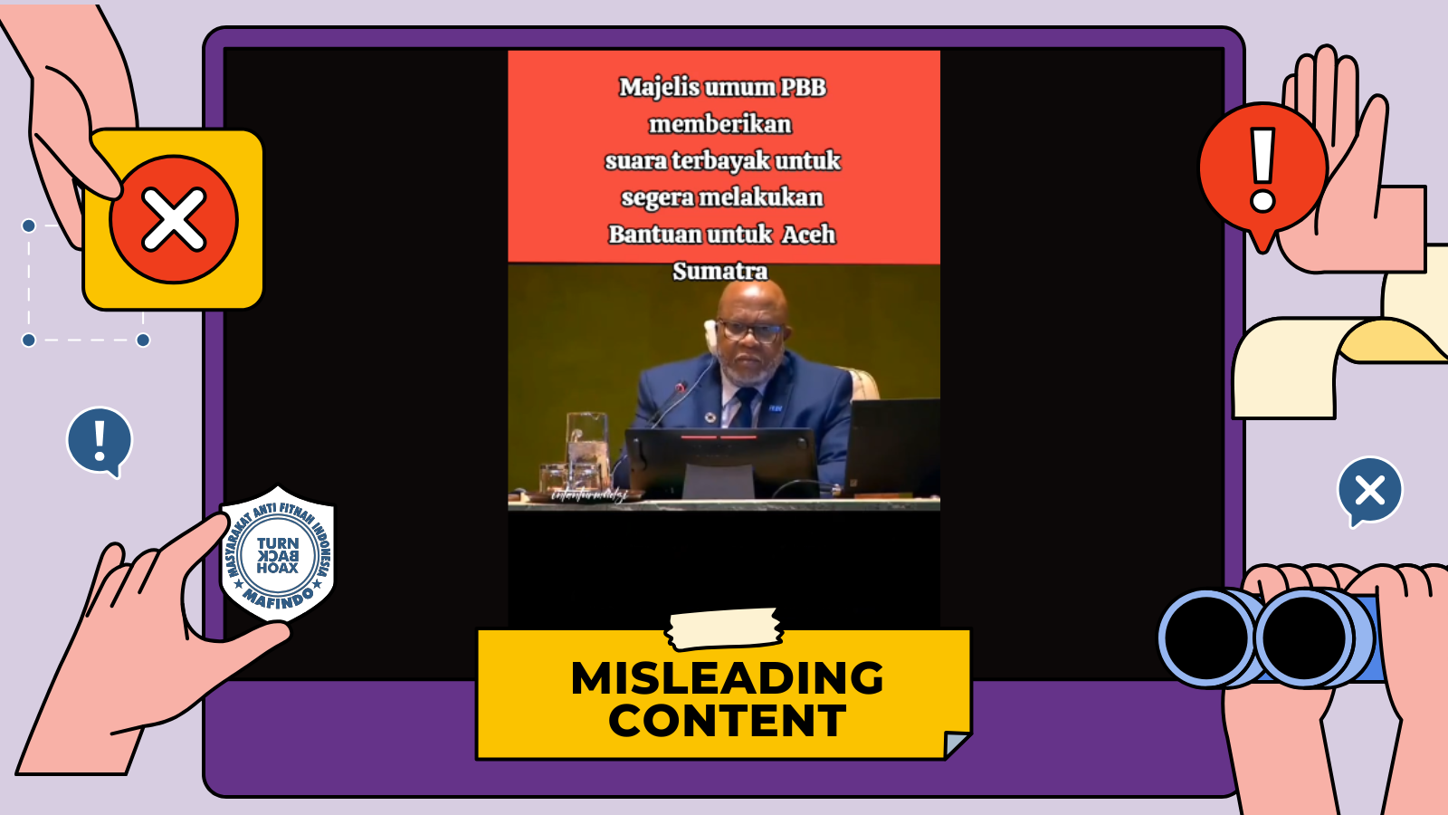 [SALAH] Majelis Umum PBB Beri Suara Terbanyak untuk Segera Bantu Aceh-Sumatra