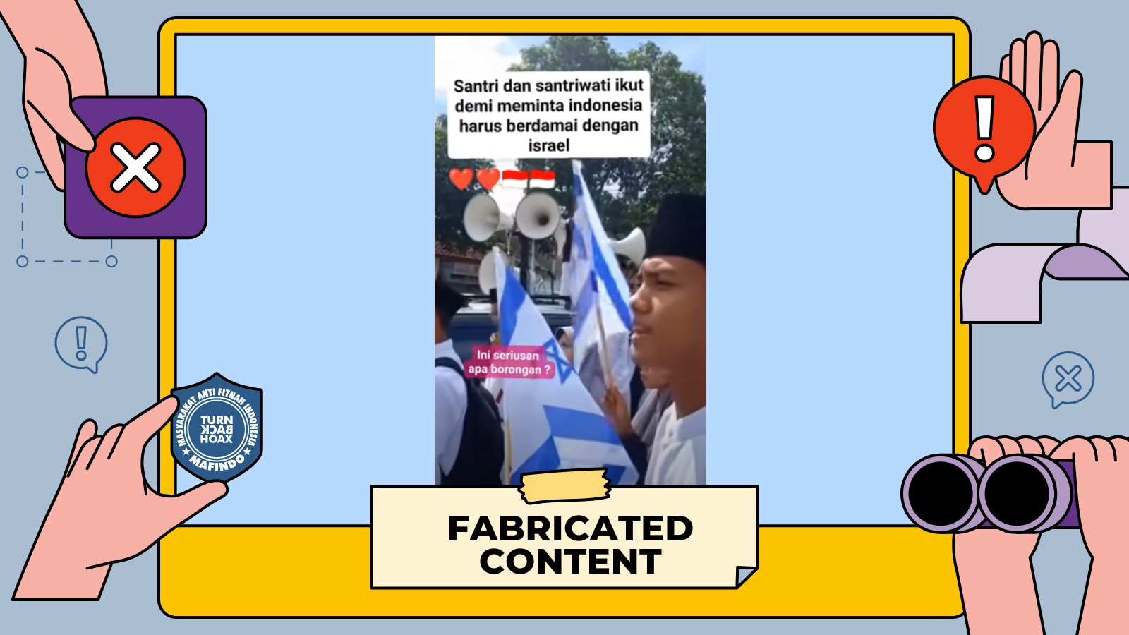 [SALAH] Video Demo Santri Meminta Indonesia Berdamai dengan Israel