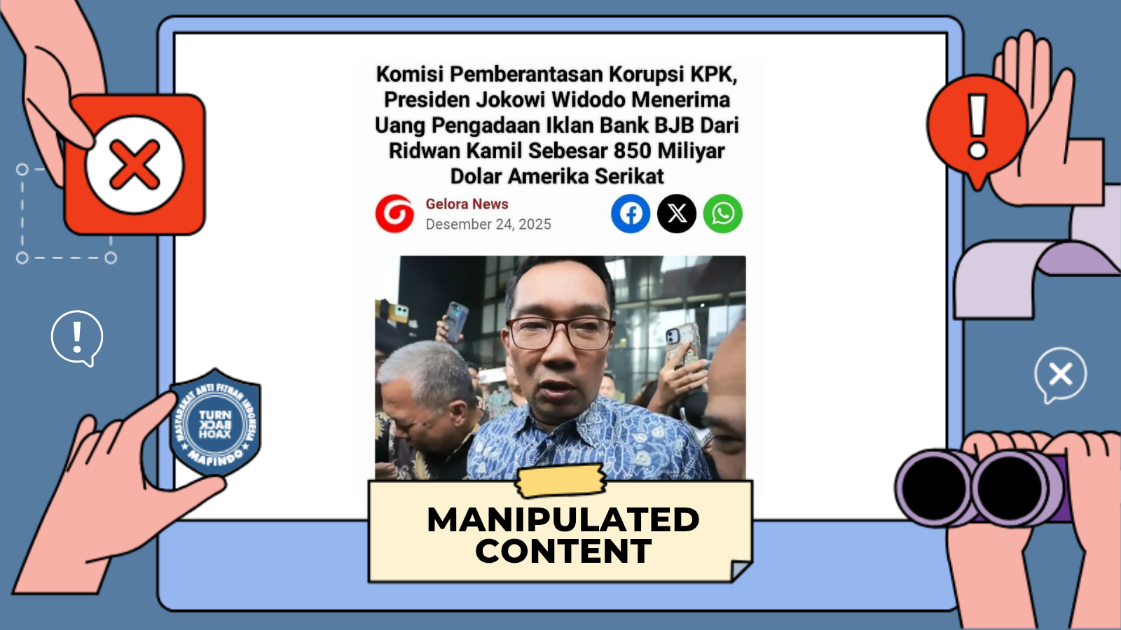 [SALAH] Jokowi Terima Uang Pengadaan Iklan Bank BJB