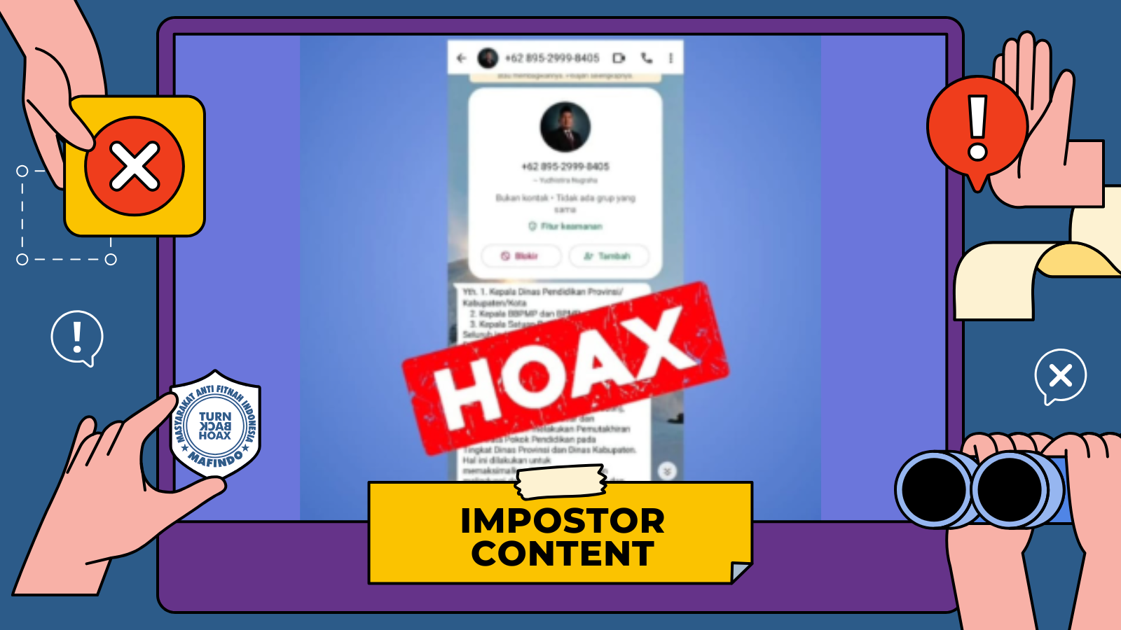 [PENIPUAN] Pemutakhiran Akun Data Pokok Pendidikan Melalui Whatsapp