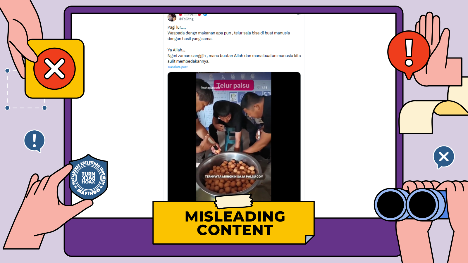 [SALAH] Video "Pembuatan Telur Sintetis"