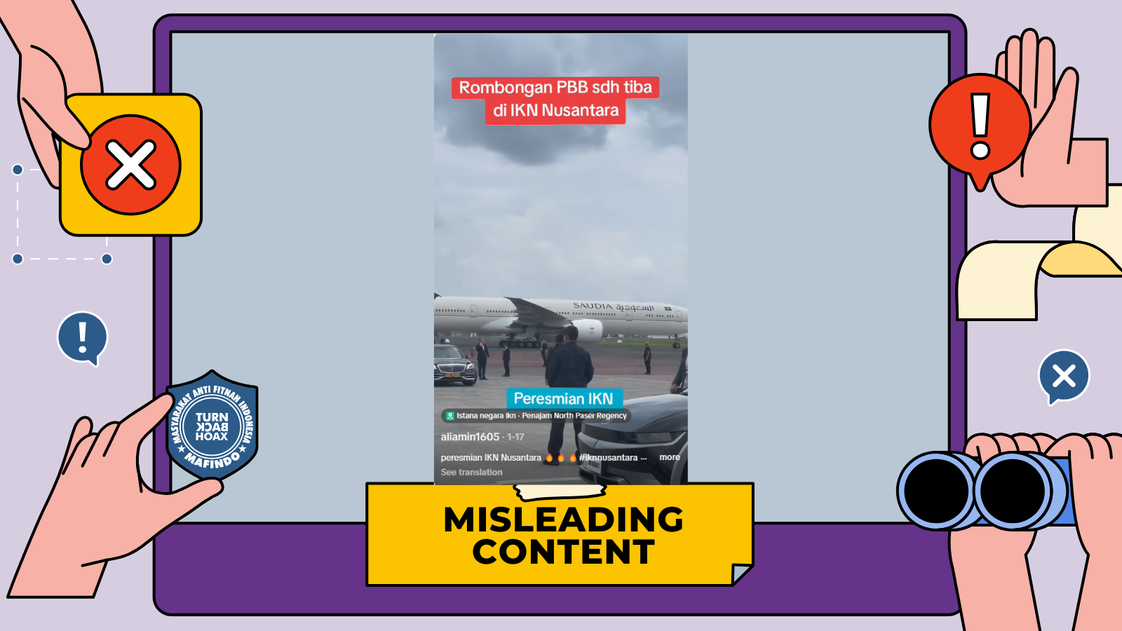 [SALAH] PBB Datang ke Indonesia untuk Resmikan IKN