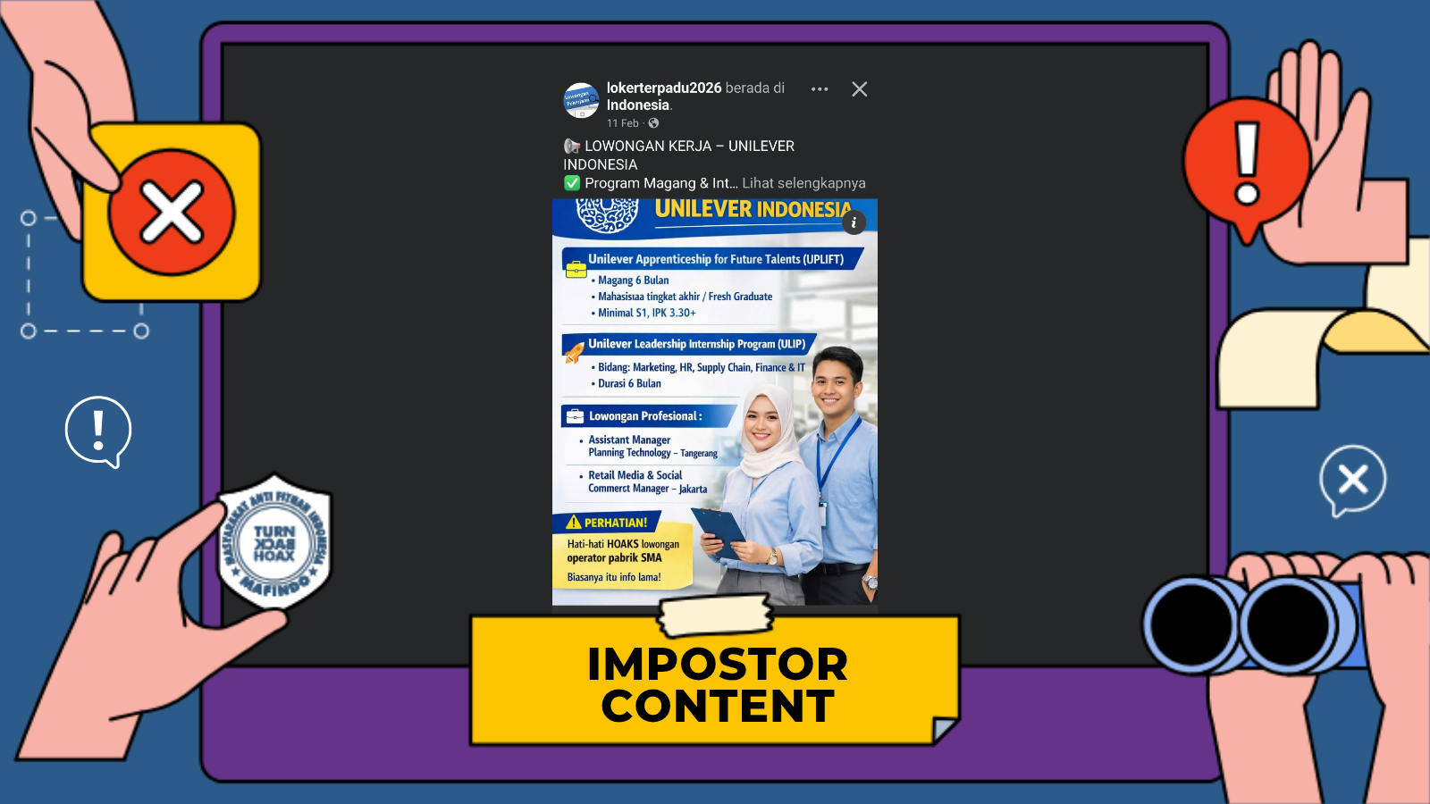 [PENIPUAN] Tautan Pendaftaran Lowongan Kerja Unilever Indonesia