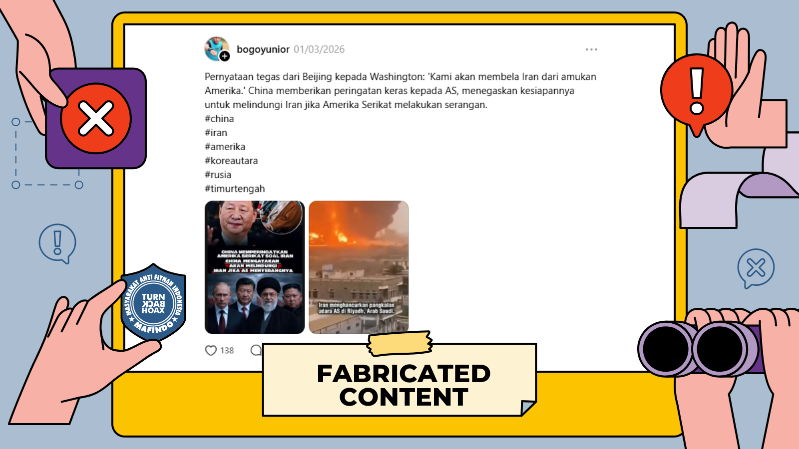 [SALAH] China Bakal Lindungi Iran dari Serangan AS