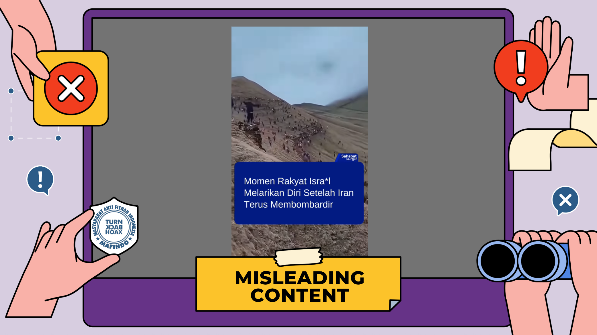 [SALAH] Video "Warga Israel Melarikan Diri dari Serangan Iran