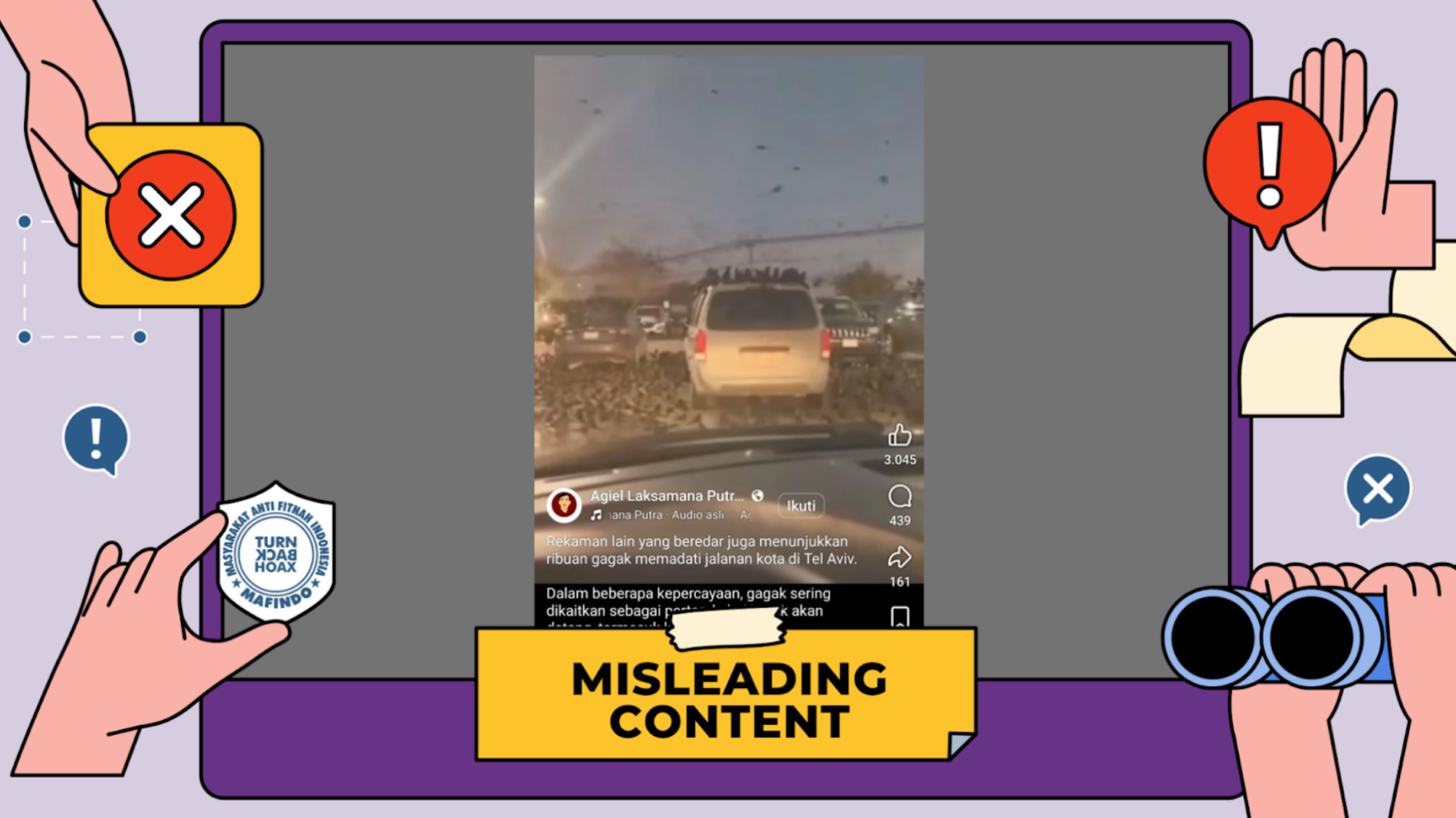 [SALAH] Video "Serbuan Kawanan Burung di Tel Aviv"