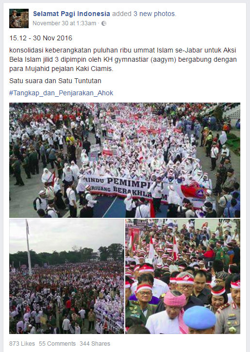 Keberangkatan Puluhan Umat Se-Jabar (Tanggal 30 November 2016) Untuk Aksi Bela Islam Jilid 3 Yang Dipimpin Oleh KH Gymnastiar
