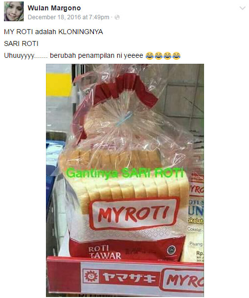 [HOAX] MyRoti Adalah Kloningnya Sari Roti