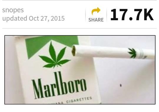 (HOAX) Rokok Marlboro Berisi Ganja