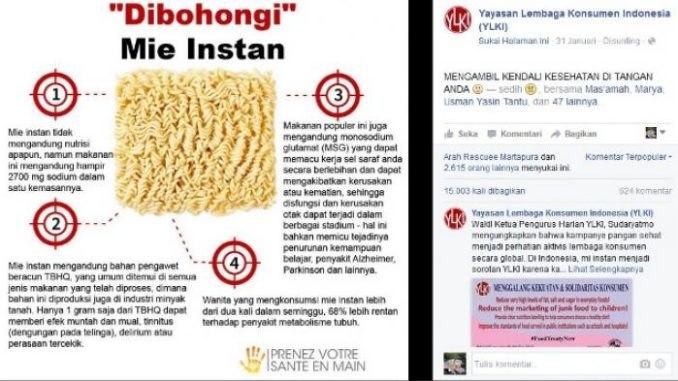 Mie Instan tidak bernutrisi Dan bahayanya MSG?