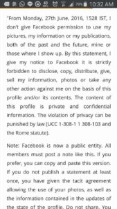 (HOAX) Facebook Mengakuisisi Semua Postingan Penggunanya