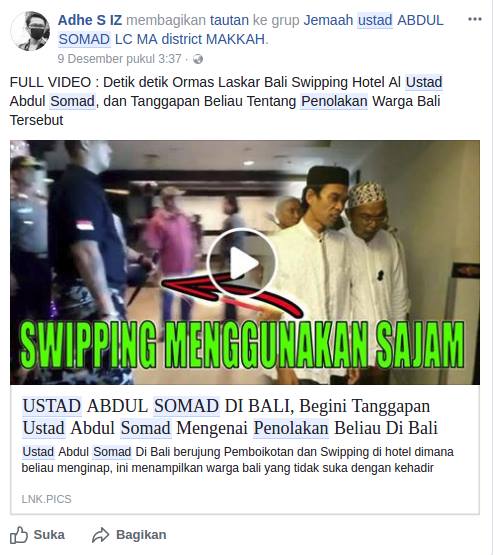 [KLARIFIKASI] “Penolakan Safari Dakwah Ustad Somad di Bali”