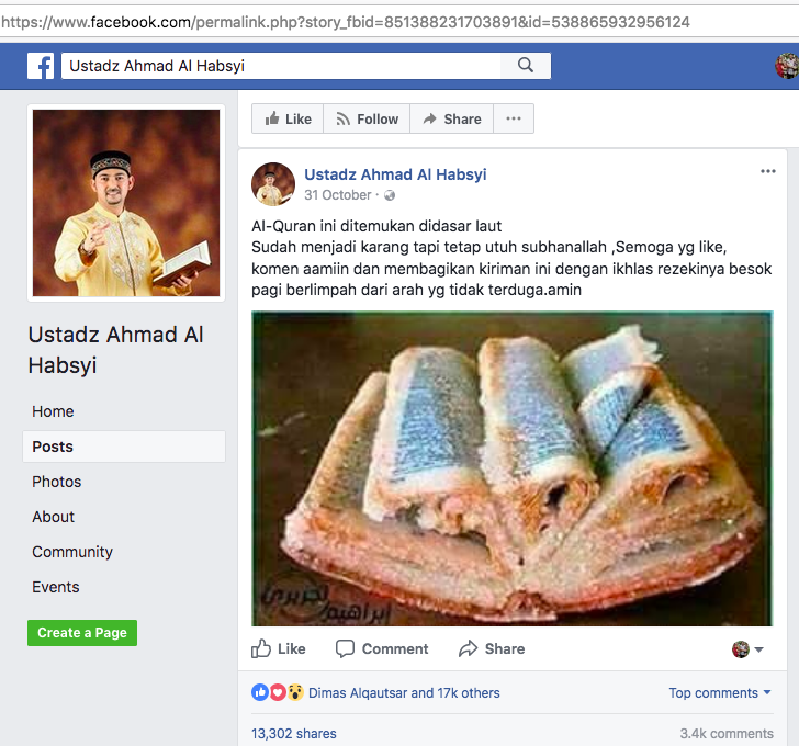 [HOAX] “Al-Quran Ditemukan di Dasar Laut”