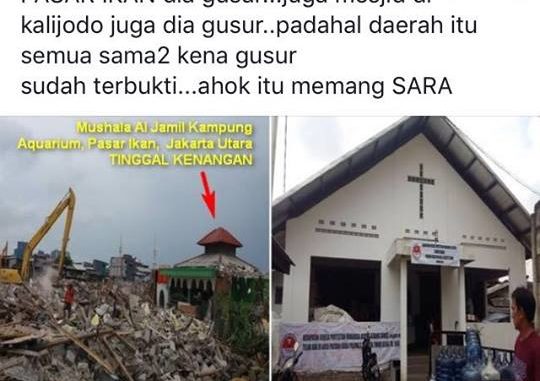 [HOAX] Gereja Pulo Mas Tak Digusur