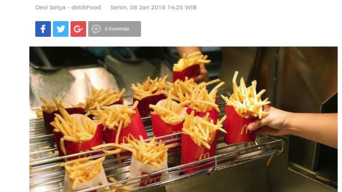 [KLARIFIKASI] PASCA AKTIFITAS RANJANG, WANITA BISA CEPAT HAMIL USAI KONSUMSI KENTANG GORENG McDonald’s