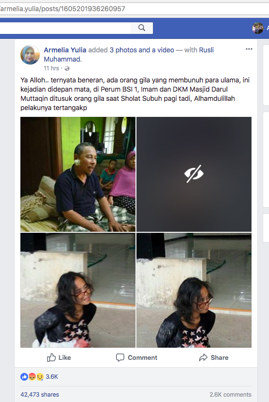 Pelaku Penusukan Ustaz di Depok Telah Belasan Tahun Alami Gangguan Jiwa