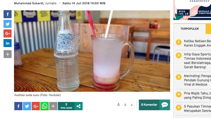 [BENAR] “Soda Susu Tak Dapat Bersihkan Paru – paru Perokok”