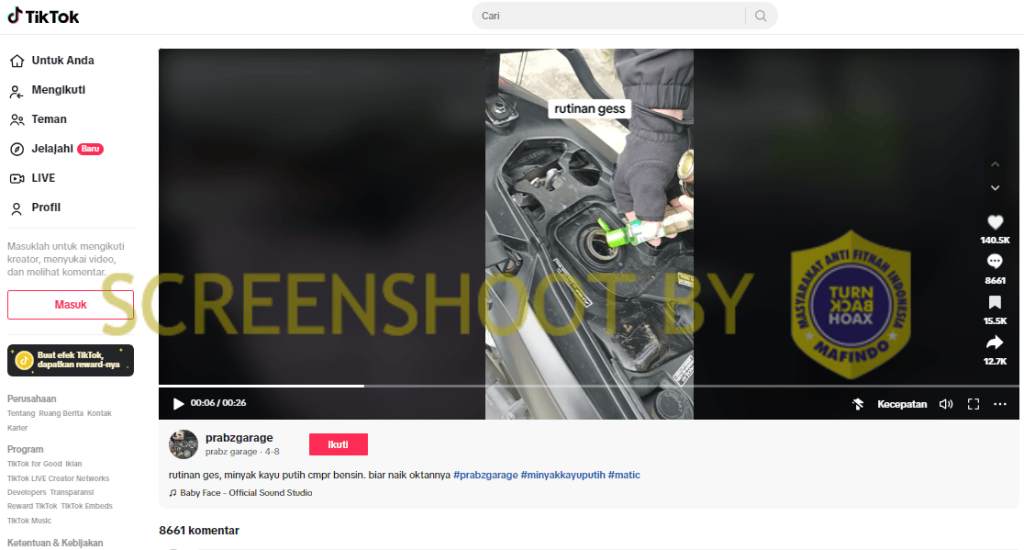 [SALAH] Bensin Motor dicampur Minyak Kayu Putih